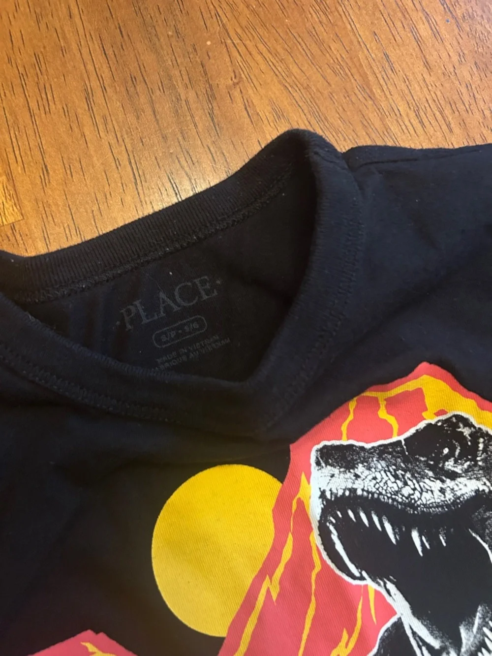 Black Long Sleeve Neon Dinosaur Graphic Tee | Boy S(5-6) | The Children’s Place